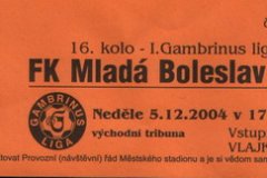 2004 - 2005 16. Mladá Boleslav - SFC OPAVA