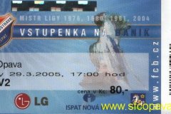 2004 - 2005 18. Baník - SFC OPAVA